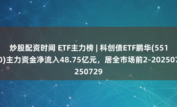炒股配资时间 ETF主力榜 | 科创债ETF鹏华(551030)主力资金净流入48.75亿元，居全市场前2-20250729